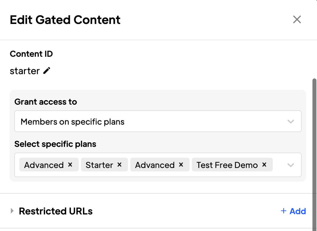 Gate Content for flow
